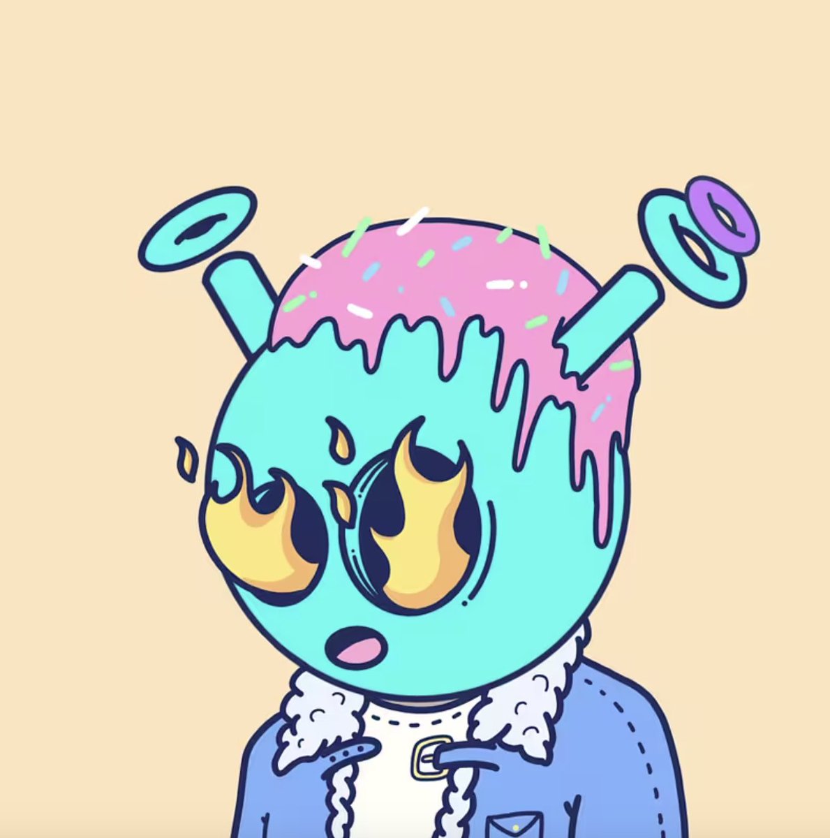 New Quirk's ... new PFP

had to be PFP'd to remind @TallQuirk who has the best aviator and I vaulted this donut fire eyes to remind <a href="/princessashleiv/">Ashlei.eth</a> who has the best donut 🍩🛩️