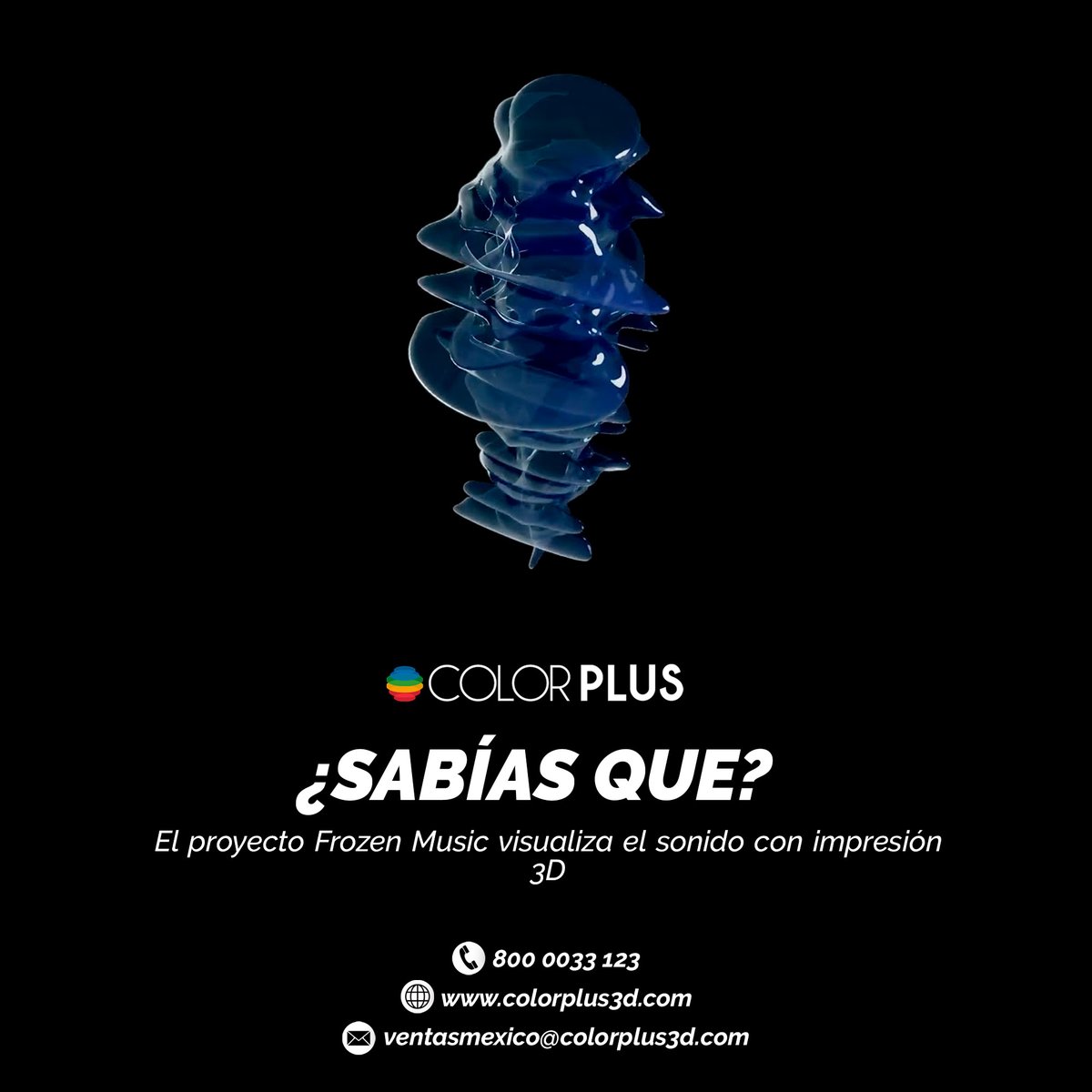 ColorPlus3d's tweet image. 🎼✨ Frozen Music: Cuando el sonido se convierte en arte tangible✨
Imagina escuchar una sinfonía y poder tocarla. 🎻🖤 Frozen Music fusiona música clásica e impresión 3D 🤩
🎶 El sonido nunca fue tan visual. 📀
.
.
 #colorplus  #colorplus3d #impresora3d #3dprin #musica3d