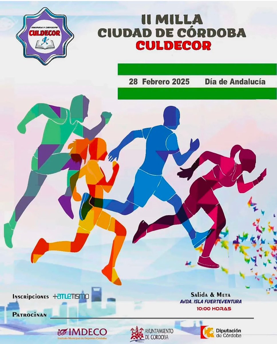 IMDECO_'s tweet image. 🏃‍♂️✨ ¡La Milla @culdecor regresa! 🌟 Prepárate para disfrutarla. 🏅 Otra oportunidad de ser parte de una fiesta del running cordobés. ¡Inscríbete ya! 🏃‍♀️💨 #MillaCuldecor #Deporte #Diversión #InscríbeteAhora
