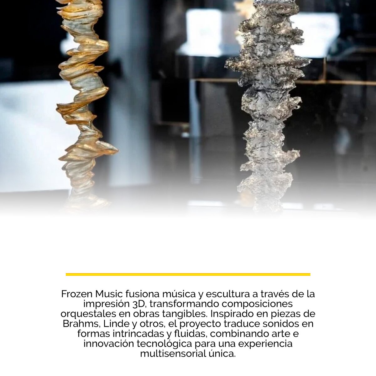 ColorPlus3d's tweet image. 🎼✨ Frozen Music: Cuando el sonido se convierte en arte tangible✨
Imagina escuchar una sinfonía y poder tocarla. 🎻🖤 Frozen Music fusiona música clásica e impresión 3D 🤩
🎶 El sonido nunca fue tan visual. 📀
.
.
 #colorplus  #colorplus3d #impresora3d #3dprin #musica3d