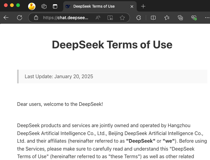 Haruki_Sonehara's tweet photo. DeepSeek Chat、激ヤバだった😱

以下利用規約から見えた、もはや清々しいくらいのヤバさについて👇

『オマエのものは全部オレのもの』 https://t.co/Z9BeuzJvPB