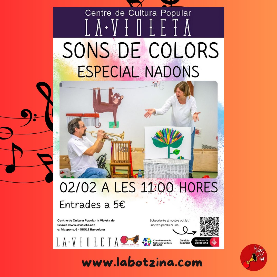 El diumenge vinent!! Sessió especial per nadons a @violetadegracia a Barcelona.
Un espai al qual ens encanta tornar i on ens cuiden molt bé!!!
Us hi esperem!!!
#families #nadons #contes #música 
#músicaenfamilia #barcelonaculturapopular