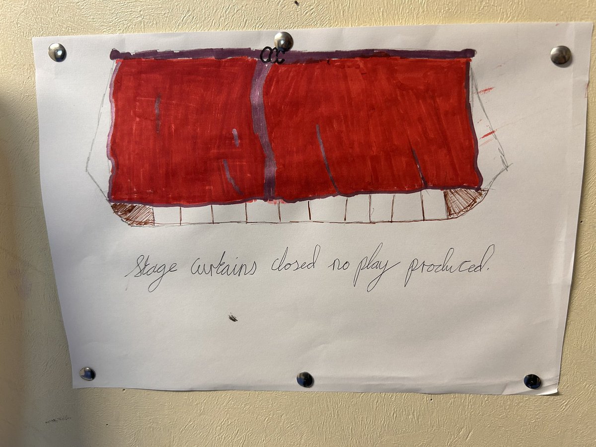 Before starting fiction with my 1st years, we explored the idea of a six word story. They created excellent stories and hung them outside the classroom for others to read passing by🖼️ <a href="/FingalCC/">Fingal Comm College</a>
