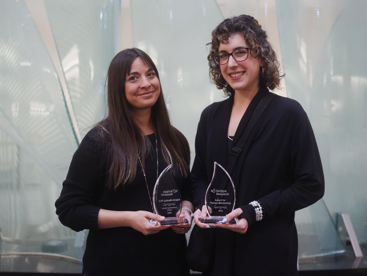 Congratulations to the 2024 mentorship award winners! Alejandra Mendoza (left), assistant professor, received the Outstanding Mentor Award. Rose Hill (right), postdoctoral scholar, received the Award for Trainee Mentorship.