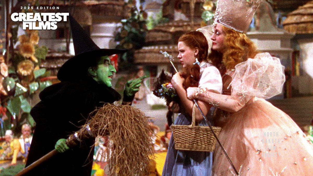 #GreatestFilms | No. 5

The Wizard of Oz (1939)
Dir. Victor Fleming

FULL LIST: northdakotafilmsociety.com/greatest-films…