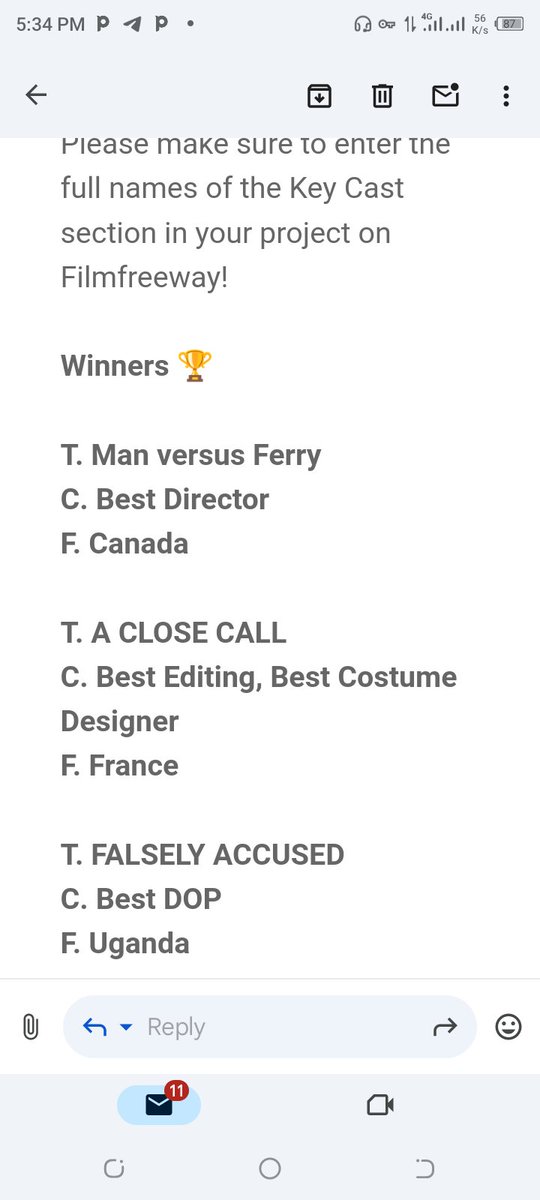 Heartfelt and Grateful_: "I'm completely overwhelmed with gratitude! Winning the award for Best DOP for #falselyaccused at <a href="/MuzzleAwards/">Muzzle Awards</a> is a dream come true. Thank you to the festival organizers, my team, and everyone who supported me on this journey. #filmfestival #award