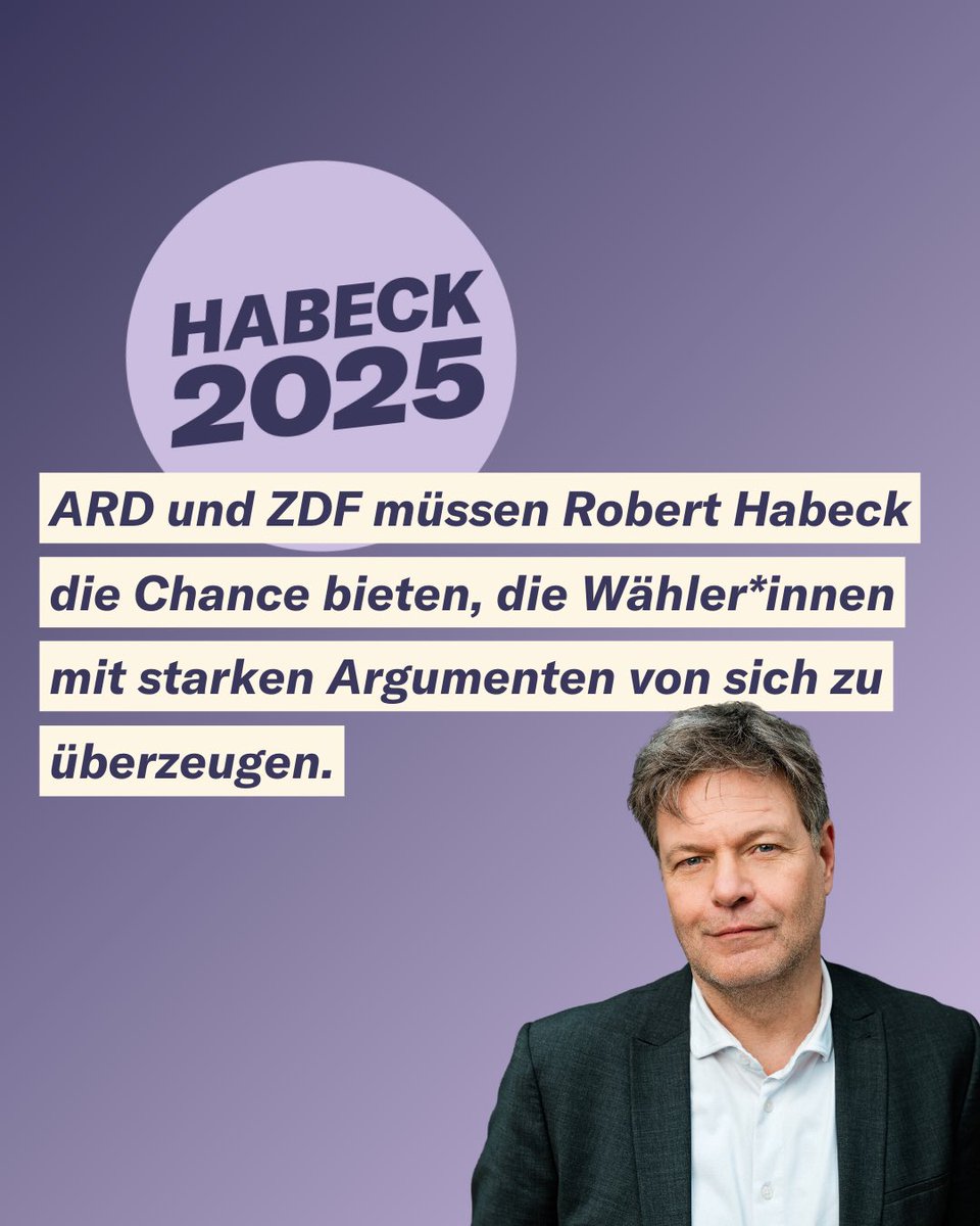 Habeck_2025's tweet photo. Sogar Friedrich #Merz fordert mittlerweile: Habeck muss im Triell dabei sein! Nur Scholz hält noch dagegen. Die zweitstärkste demokratische Partei auszuladen, ist keine Entscheidung, die der ÖR weiter aufrechterhalten kann. Wir fordern: #FairerWahlkampfJetzt! https://t.co/y9W1l2efLq