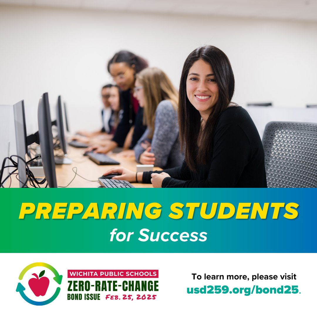 The WPS zero-rate-change bond would ensure our schools are ready for today’s teaching &amp; tech needs with:
📢 Update labs for hands-on learning.
 📢 Improve safety and security systems.
 📢 Upgrade facilities to meet current educational standards.
usd259.org/bond25