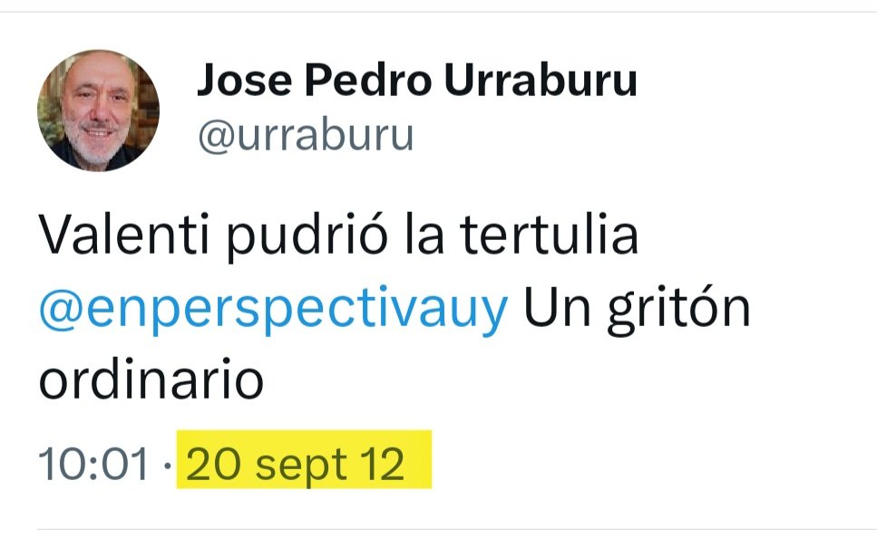 urraburu's tweet photo. Valenti hizo estas sin que #Cotelo le "sacara amarilla"
https://t.co/VuCZvUDaLF
Sus razones para despedirlo no cierran https://t.co/g27cUEkuxr
Cuando escuchaba "la tertulia" hace muchos años me dolía el estómago oyendo al asesino Rosencof.
Alguien la escucha? Hay ratings? https://t.co/M4MH1Vkh8e