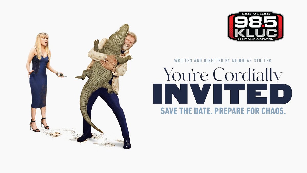 985KLUC's tweet photo. 98.5 KLUC is proud to be a part of the special advance screening of Amazon Prime’s, YOU’RE CORDIALLY INVITED. Will Ferrell and Reese Witherspoon star in this new movie where two weddings are accidentally booked on the same day premiering on Prime Video on January 30th! https://t.co/gRloqgHM4L
