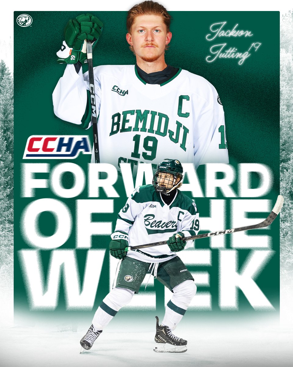 <a href="/JJutting19/">Jackson Jutting</a> is your <a href="/CCHAHockey/">CCHA</a> Forward of the Week!!

#GoBeavers #BeaverTerritory