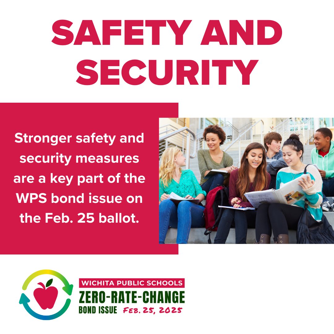 Stronger safety and security measures are a key part of the WPS bond   issue on the Feb. 25 ballot. More secure learning environments are essential   for our students and staff.

Learn more about the bond issue at usd259.org/bond25