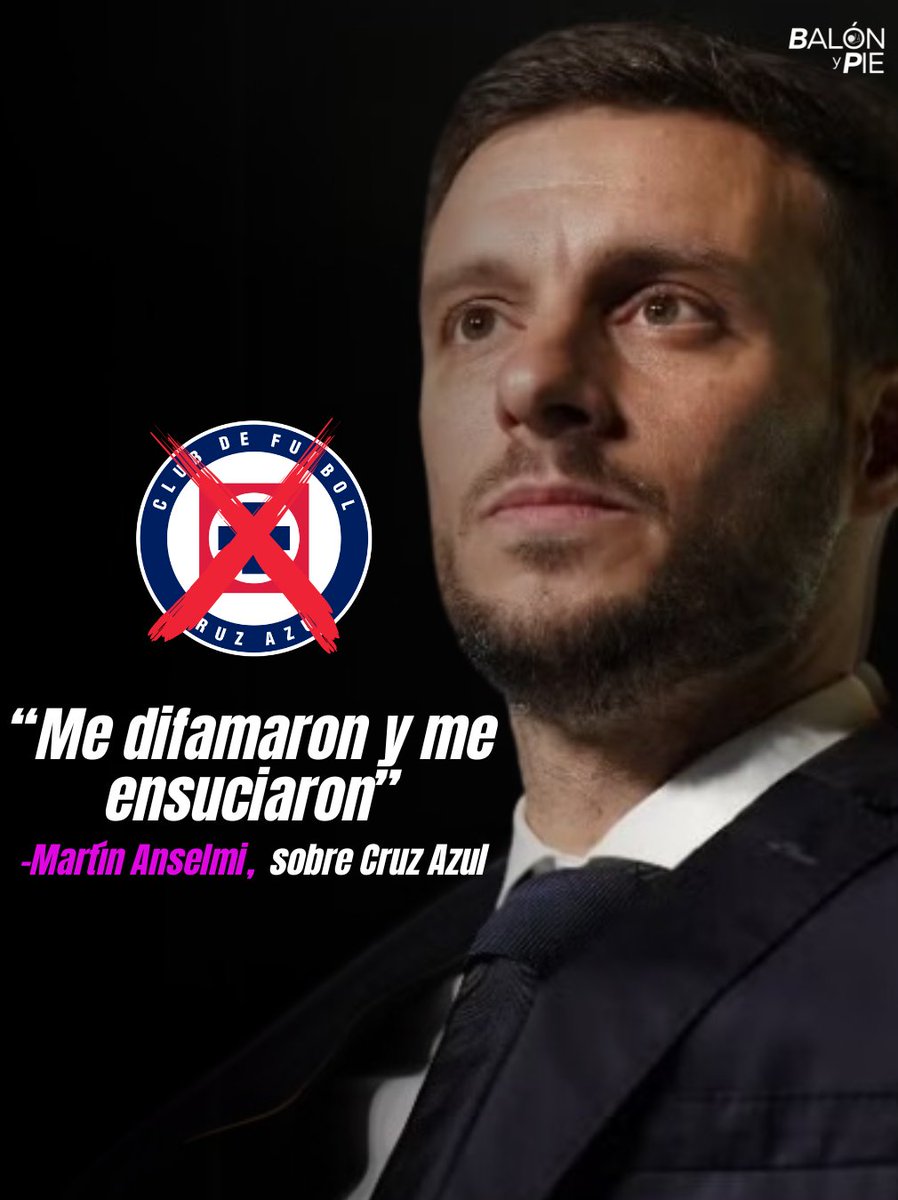 #ÚltimaHora | Martín Anselmi acusa a Cruz Azul de difamación tras su salida de México.  

balonypie.com/2025/01/27/ans…