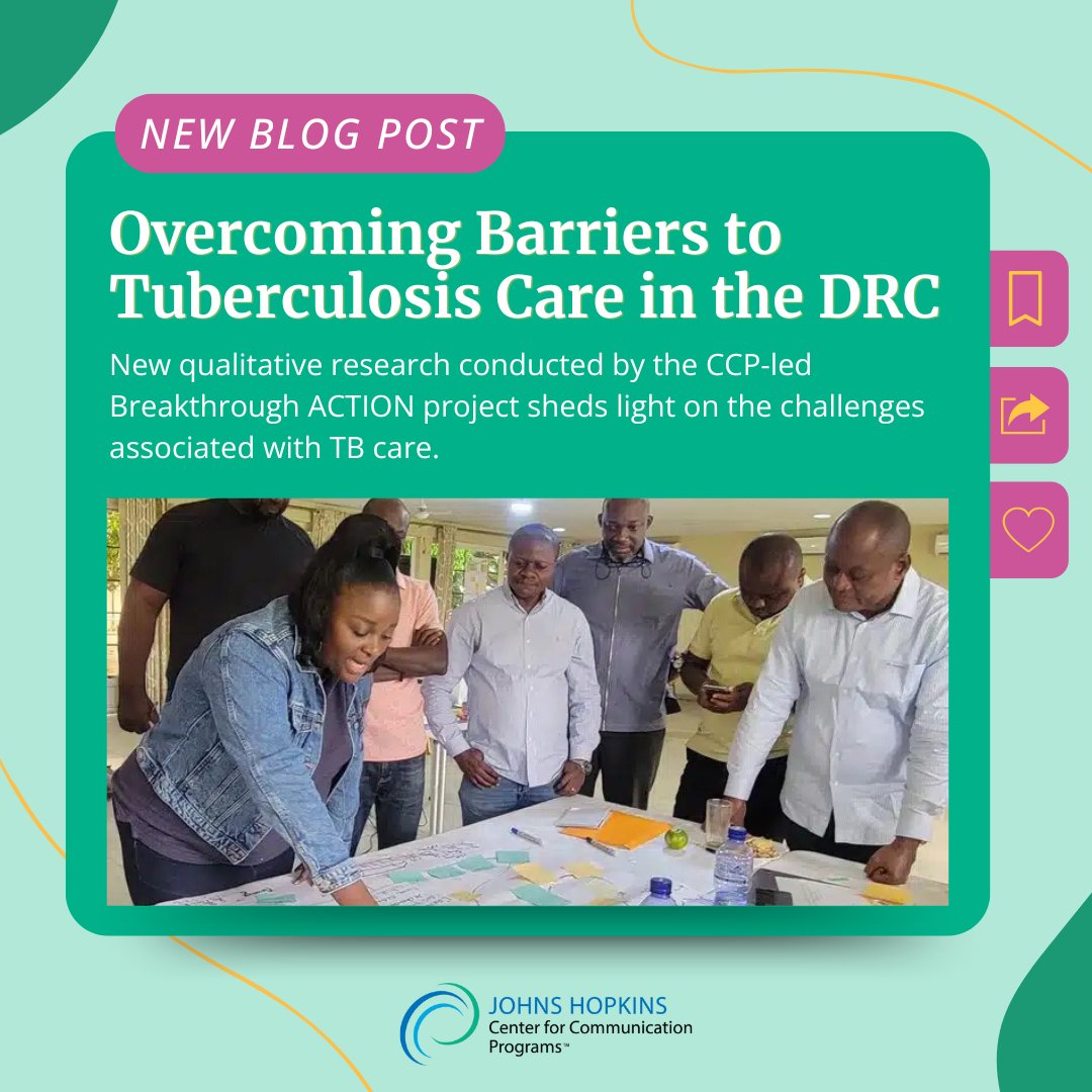 In the DRC, almost 90% of individuals who start TB treatment successfully complete it. However, many cases go undetected. 🔎 Recent research from the CCP-led Breakthrough ACTION project reveals strategies to enhance detection and treatment. 🔗 Read more: bit.ly/40BtNDo