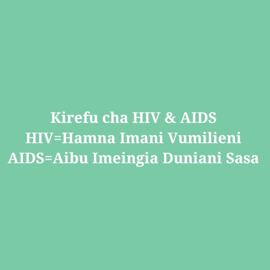 Kirefu cha HIV and AIDS hapo chini 👇 👇 👇