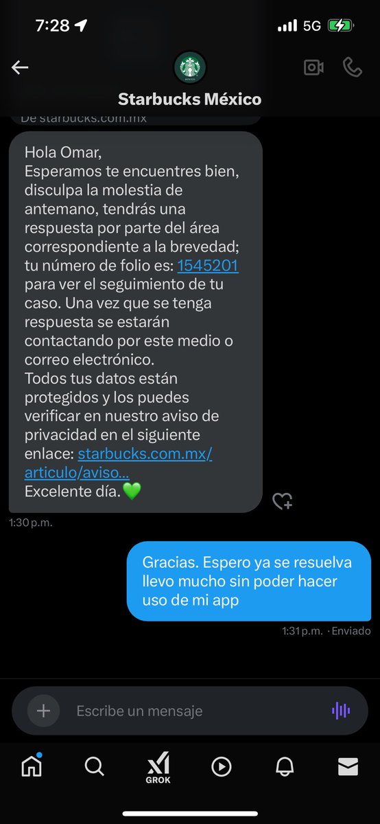 Omi0206's tweet photo. @StarbucksMex algún día van a resolver mi ticket? Ya va a cumplir un año de qué lo levante y 4 meses de la última vez que me dejaron en visto. https://t.co/MEiJ19kUwU