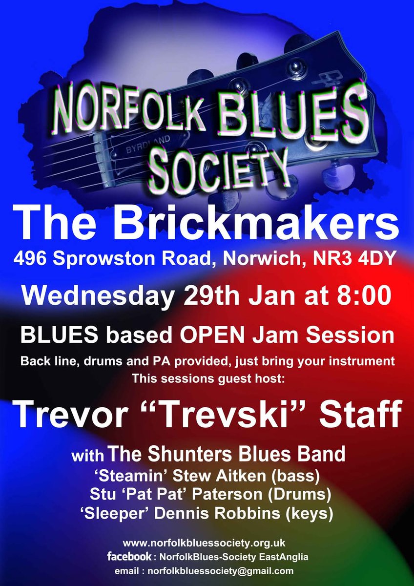 brickmakers2023's tweet photo. How to celebrate the end of January..? Free Entertainment at the Brickmakers...
Wednesday Norfolk Blues-Society 8pm 
Thursday Open Mic 7.30pm 
Friday Beautiful Dangerous 9pm 

#Brickmakers #livemusic #Norwich #nr3 #whatsonnorwich #whatsonnorfolk #norwichevents #norfolkevents #nr6 https://t.co/HtPSEWth6C
