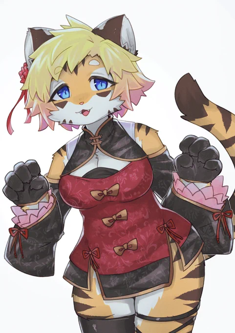 描いてもらったフーちゃんの衣装が可愛かったので描いた 