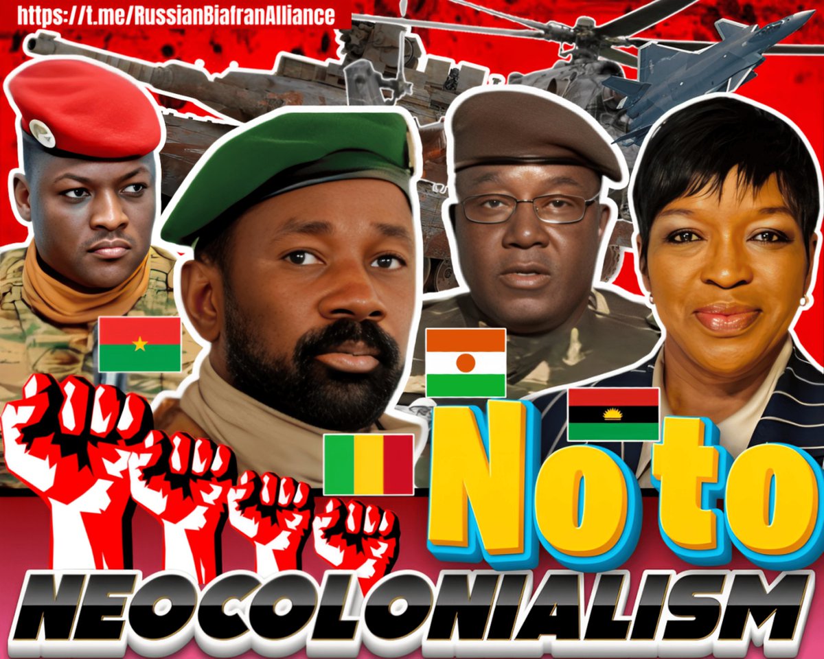 MaziNduKelvin's tweet photo. BREAKING
The United States of Biafra joins Burkina Faso, Mali, and Niger in unanimously saying NO to neocolonialism, standing alongside their brothers in the Sahel region of Africa.

We are tired of dying in our own land!
We deserve to be recognized!
Russia, come to our aid. ✊ https://t.co/xDnpk6sbiu