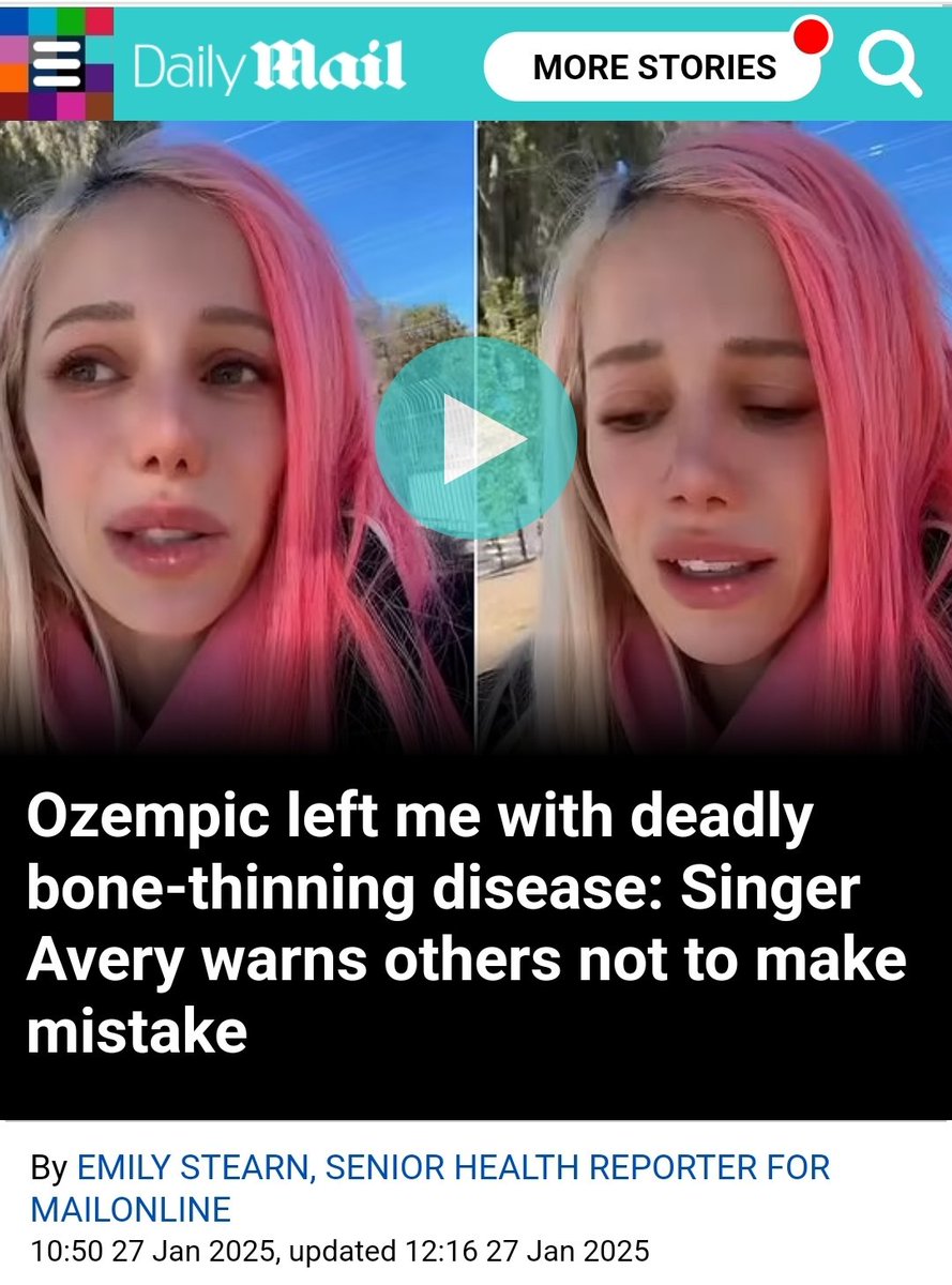 CoinGuideWW's tweet image. This is terrible and needs to be widely known, that Ozempic can cause bone loss even if taken for only 1 year

Talk to a medical professional before ever taking any drug, and if you need/want to lose weight the best way is always through diet and exercise instead of pills