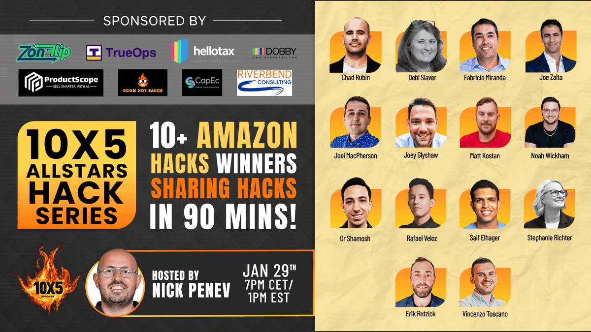 We'd like to invite you to the 10x5 Allstars Hack Series Webinar on Wed Jan 29th 7 PM CET/1pm EST!

Grab Your Spot Here. 
Limited to 500 attendees! hubs.ly/Q0347b0G0