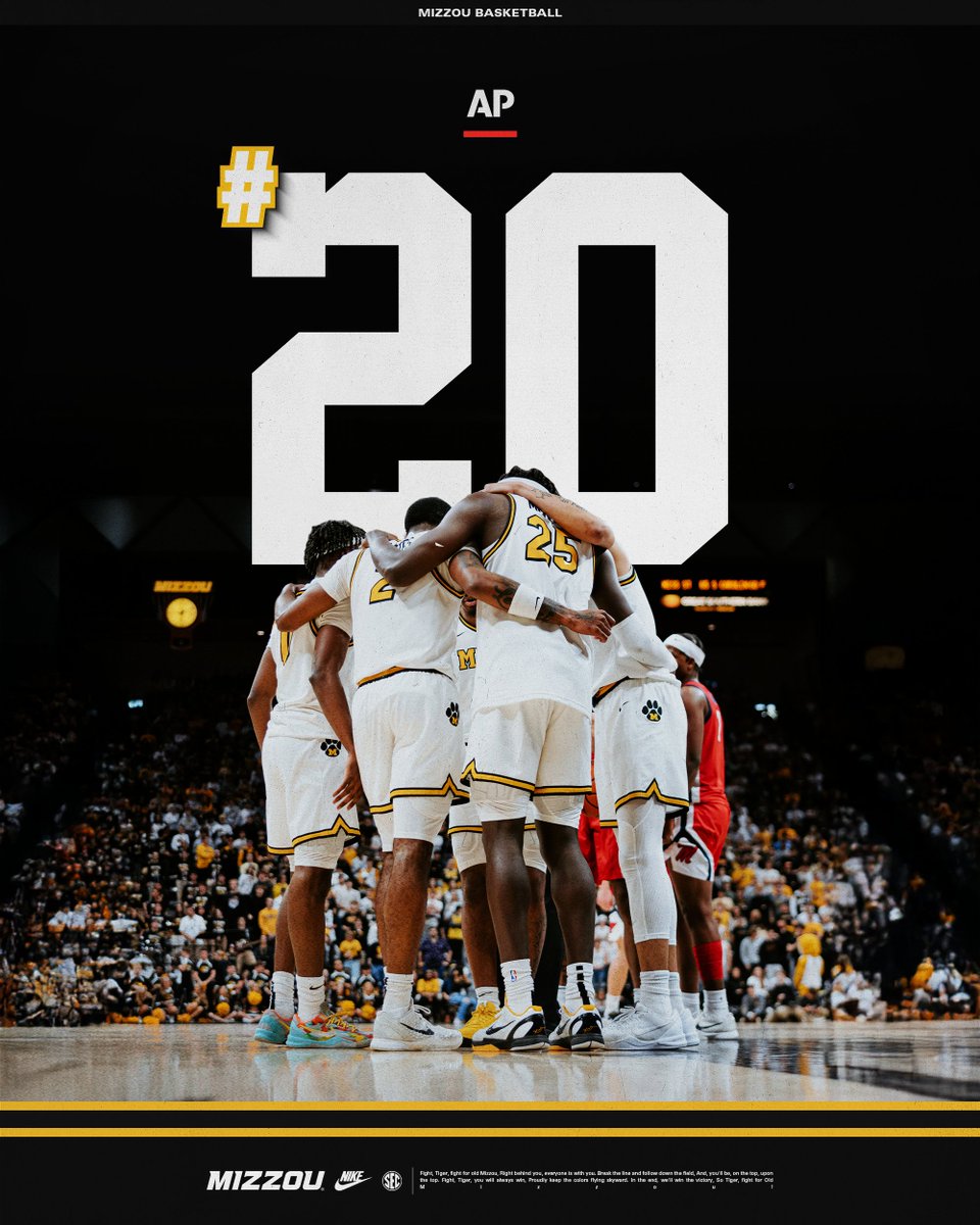 Continuing the climb in the <a href="/AP_Top25/">AP Top 25</a> 🔥

#MIZ 🐯