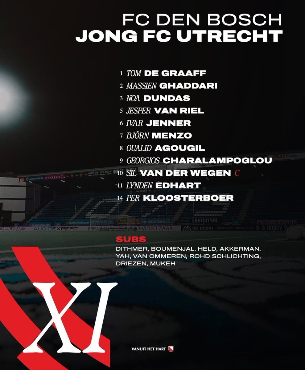 Jubileumwedstrijd voor Lynden vanavond: hij gaat z'n 𝟳𝟱𝘀𝘁𝗲 wedstrijd voor Jong Utrecht spelen! 💪🏻👇🏻

#fcutrecht #dboutr