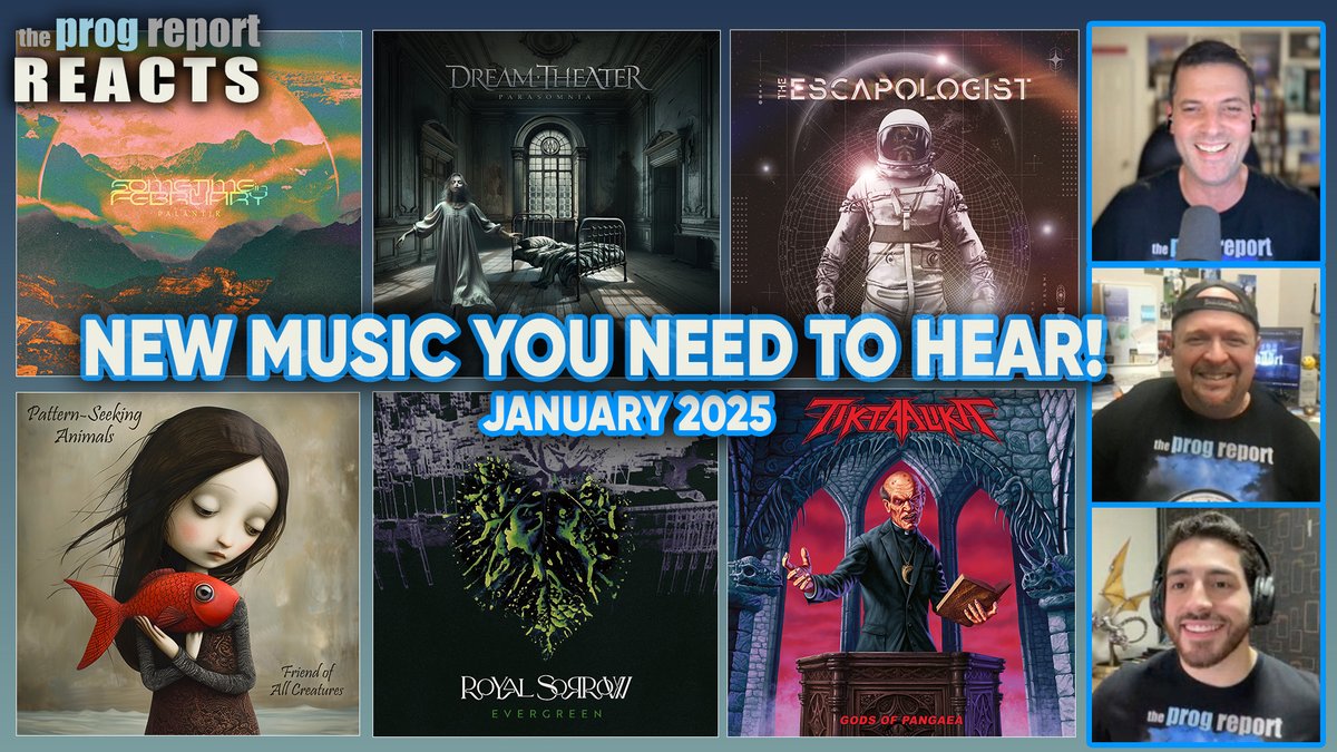 New reaction video checking out new music from Tiktaalika <a href="/c_griffiths/">Charlie Griffiths Guitar</a>, <a href="/jasonbieler/">Jason Bieler & The Baron Von Bielski Orchestra</a>, <a href="/sometimefeb/">Sometime in February</a>, Royal Sorrow, <a href="/psanimals1/">Pattern-Seeking Animals</a>, and of course, <a href="/dreamtheaternet/">Dream Theater</a>.
Watch here: youtu.be/Aa9dXQXn9LQ?si…