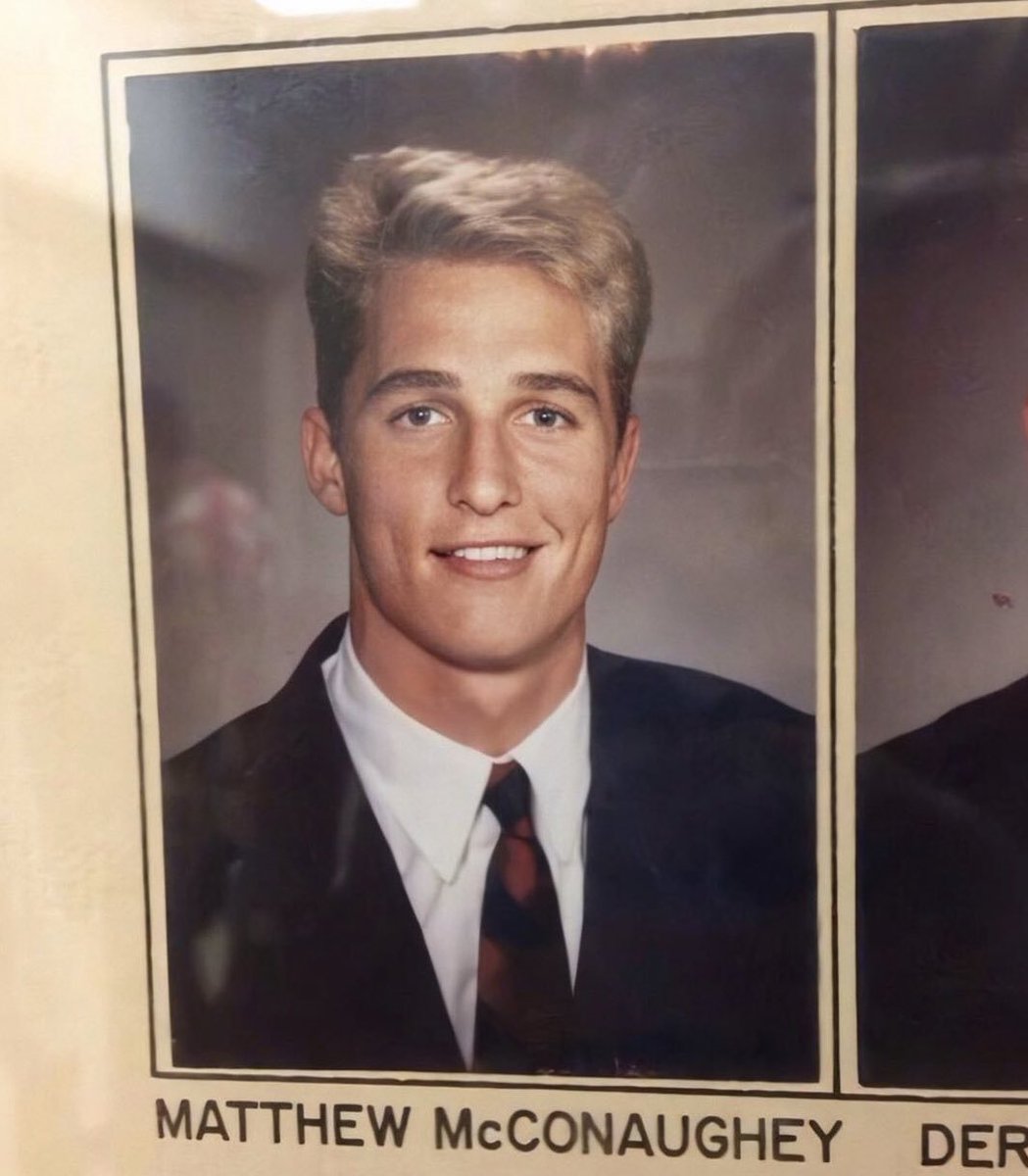 matthew mcconaughey yearbook photo (1988)