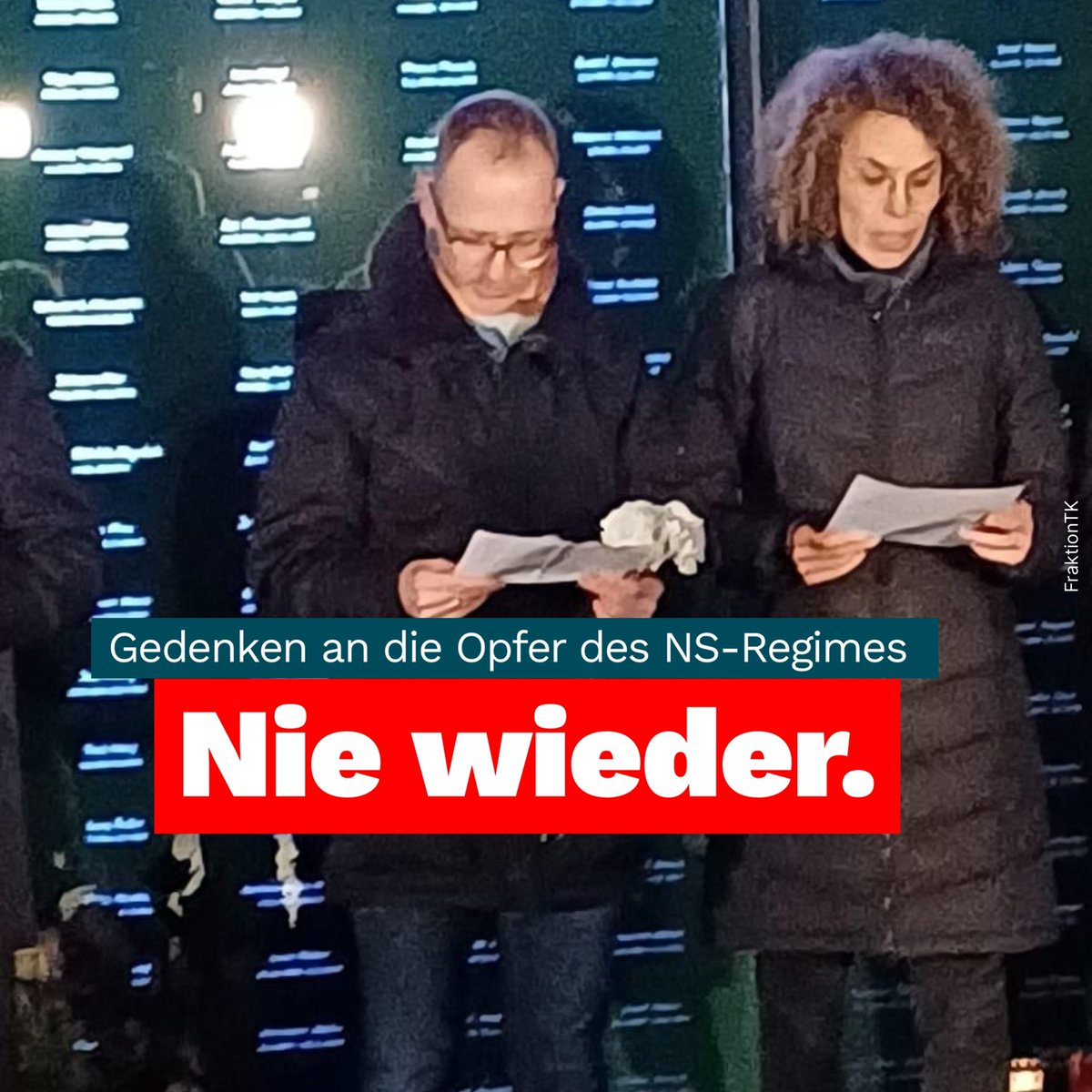 linksfraktiontk's tweet photo. Die VVN-BdA haben aufgerufen die Gedenkstätten bei ihrer Forderung nach einem Ausschluss der AfD von den Gedenkveranstaltungen zum Gedenktag für die Opfer des Nationalsozialismus zu unterstützen. Wir unterstützen diese Forderung uneingeschränkt, denn Erinnerungskultur ist.. https://t.co/xjvud3nSng