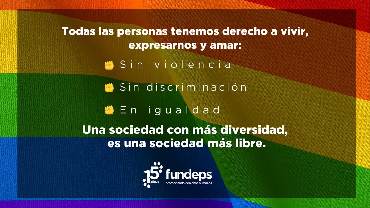 🌈 Una sociedad con más diversidad, es una sociedad más libre
Las declaraciones del presidente Javier Milei en Davos son violentas y discriminatorias hacia la comunidad LGBTIQ+. Además, sus palabras violan leyes y compromisos internacionales.
#DerechosHumanos #Diversidad #Orgullo