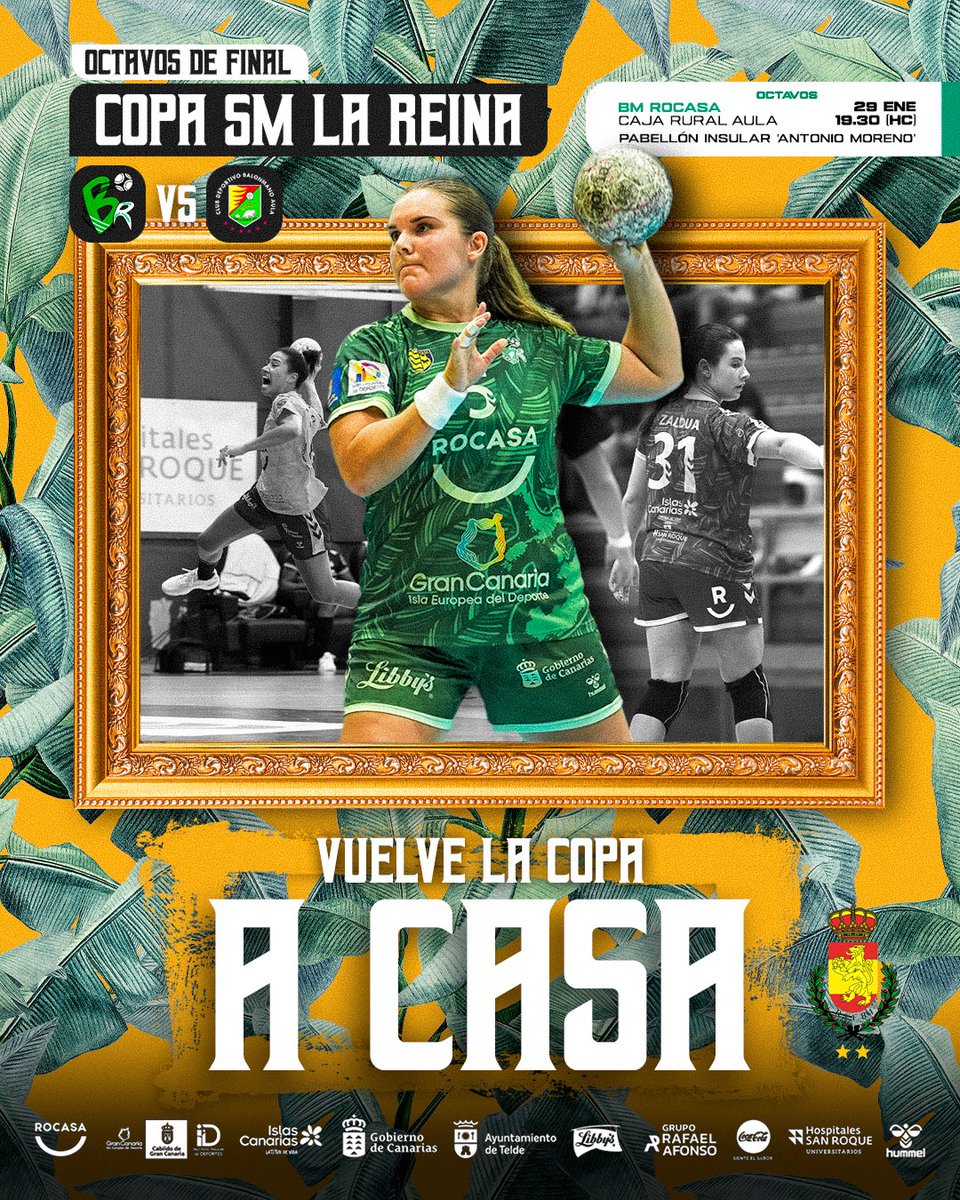BMRemudas's tweet photo. 🎨 #ELCARTEL  | ¡A PARTIDO ÚNICO! No hay segundas oportunidades, ¡ahora o nunca! ¡Vamos Rocasa! Este miércoles los octavos de final en casa 🙌

🏆 Copa SM La Reina
🆚 @BmAulaCultural 
⌚️ 19.30h (HC)
📅 29 enero

@RocasaCanarias | @Libbyscanarias | @G_RafaelAfonso https://t.co/yDydg8rCEb