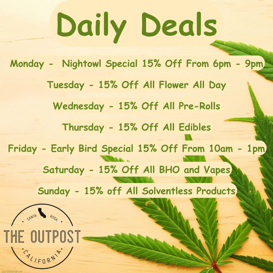 TheOutpostSR's tweet photo. Good morning! We’re open everyday 10am-9pm 🤝

#TheOutpost #SantaRosa https://t.co/eFuapKdI4Q