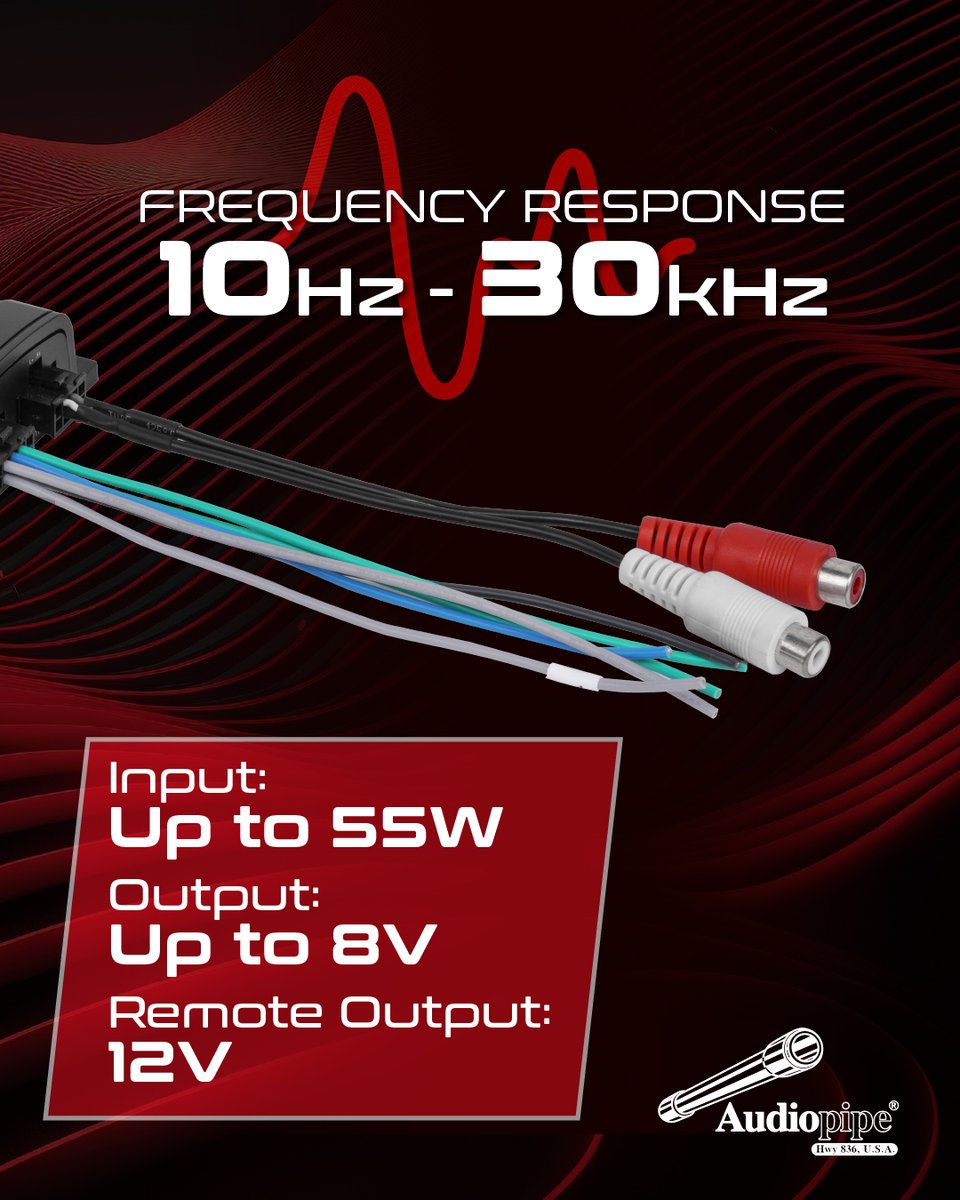audiopipe's tweet image. 🎶 Optimize your car audio setup with the APNR-MC2R Smart Line Output Converter!
🔸 Speaker Emulator for precise sound quality
🔸 2 Channels with high-level speaker input
🔸 Handles input up to 55W and output up to 8V
🔸 Frequency Response: 10Hz - 30kHz
#Audiopipe #SmartConverter