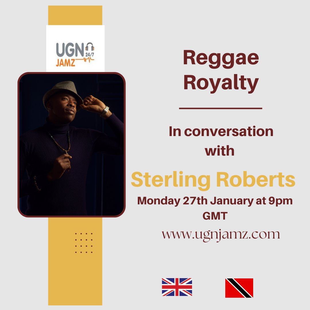 ugnjamz's tweet image. Join Keziah Job on:
Reggae Royalty from 9pm (UK)  
#ugnjamz link bit.ly/2Pn63O2
ugnjamz.com 
live365.com/station/UGN-RA…
To listen UGNJAMZ on Alexa! Just say "Alexa" Play #UGN RADIO.