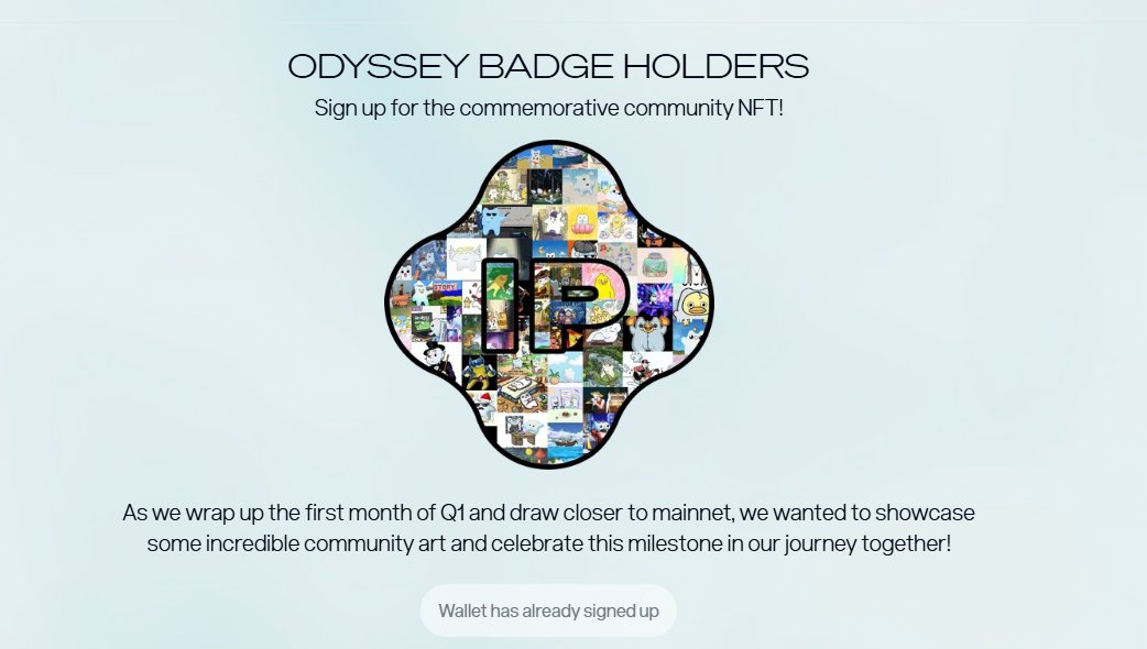 Story 社区纪念NFT 领取 这个必须领！

截至到2月4日 00:00 （北京时间）

领取地址：claim.story.foundation

资格要求：持有至少 1 枚 Odyssey 徽章

#story #yap @_kaitoai