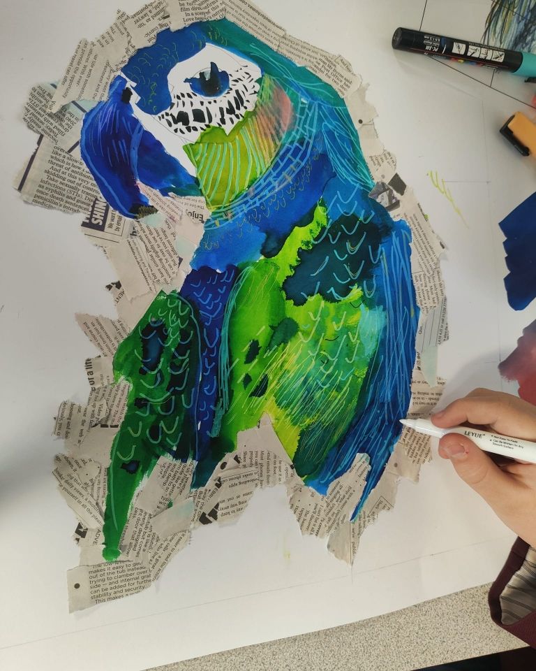 CrestwoodSchool's tweet photo. Fabulous artwork by our pupils working in The Forge today. Proud of your hard work. 👏 https://t.co/UXEA7KFlPT