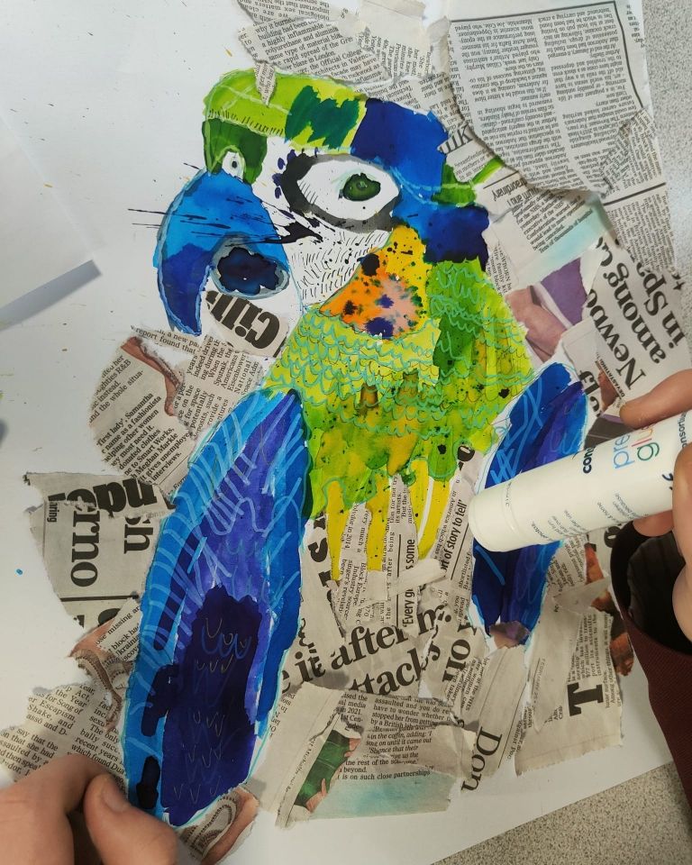 CrestwoodSchool's tweet photo. Fabulous artwork by our pupils working in The Forge today. Proud of your hard work. 👏 https://t.co/UXEA7KFlPT