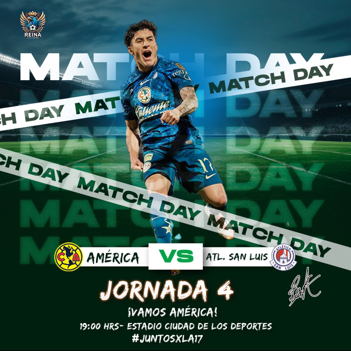 ReinaAzulcrema's tweet photo. ¡A seguir triunfando! 

Bandita #azulcrema nos vemos este martes en el estadio 🏟️ Ciudad de los Deportes para apoyar al @clubamerica. 

Estén atentos a las afueras del inmueble, porque la Reina Azulcrema andará por ahí. 

👉Además les tengo una gran sorpresa. https://t.co/cQUMMDUQiI