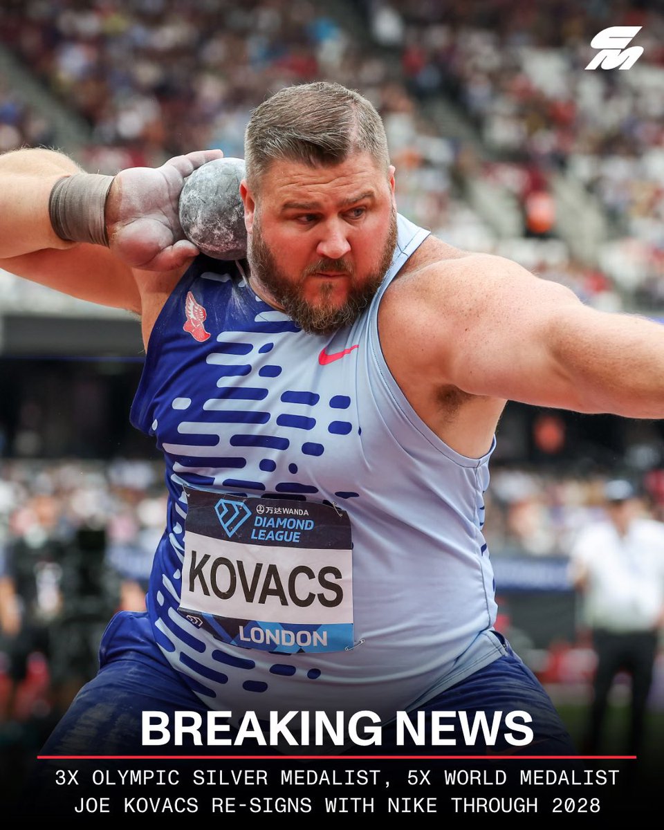 phofmahoney's tweet image. Locked in through LA🔒

2x World Champ and 3x Olympic silver medalist Joe Kovacs has re-upped his contract with Nike through 2028. This takes him through 2 more World Champs and caps off with the LA Olympics in 2028.

He’s already one of only 3 men (Ryan Crouser, Parry O’Brien)…
