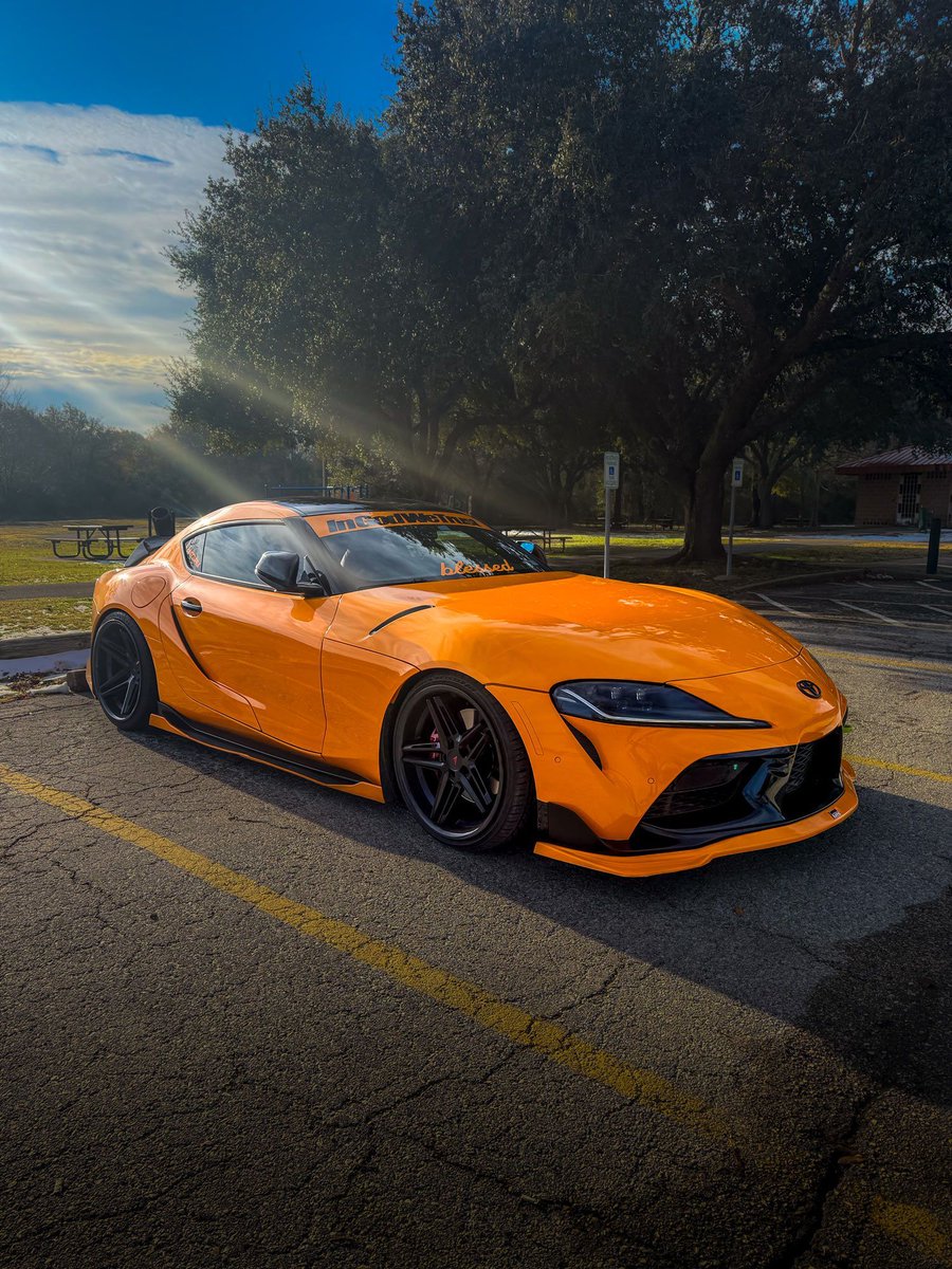 ShineGraffix's tweet photo. Orange Wrap π #supra #Toyota #2025supra #newsupra #toyotasupra #supramk5 #jdm #wheels #stance #mk5supra #mk5 #A90 #hellalow https://t.co/IcAENOXEAY https://t.co/1GmsTMb27m