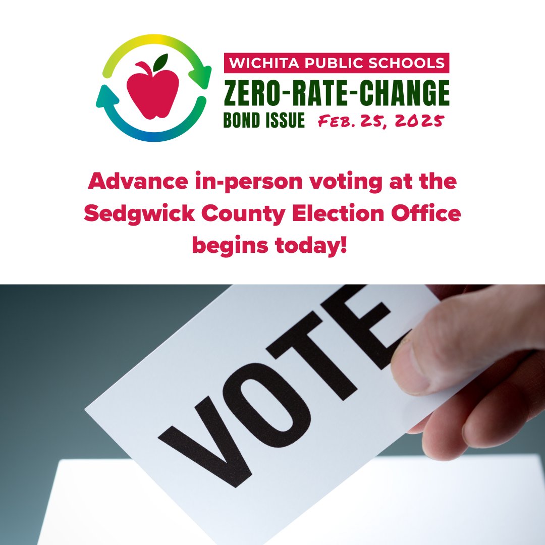 Advance in-person voting starts today 8 a.m.-5 p.m. at Sedgwick County Election   Office!
Today is also the deadline to request an advance ballot by mail.
For more info, go to bit.ly/3DZ7PTr