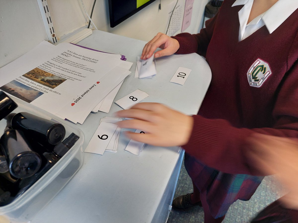 It was equation race time in #CCSGYear8 today, with pupils pairing up to try and solve as many questions in 5 minutes as possible! Only questions covered with the correct number counted at the end #CCAchieve #CCChallenge