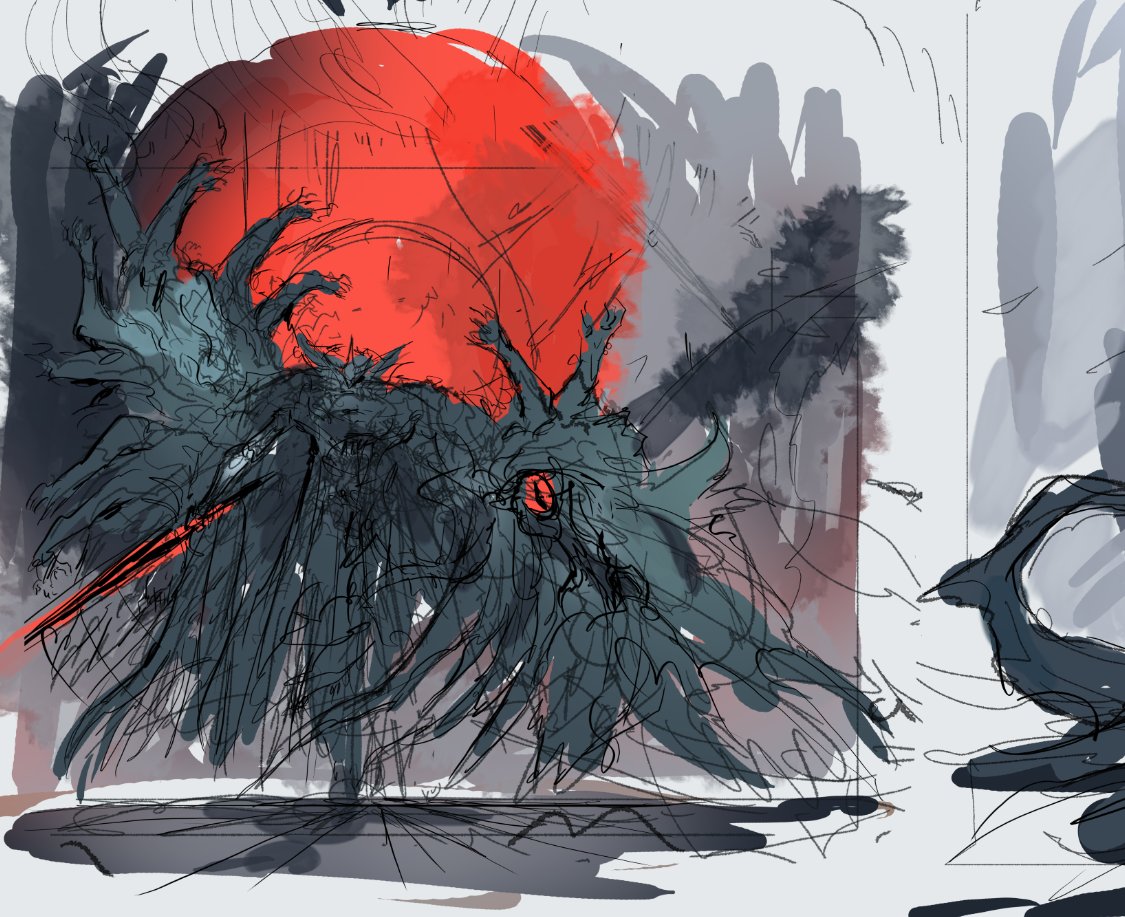CcrawlerArt's tweet photo. I think I'll start adding rough colors to sketches from now on... doesn't take much and really helps with the planning. https://t.co/tl4P8qTFEU