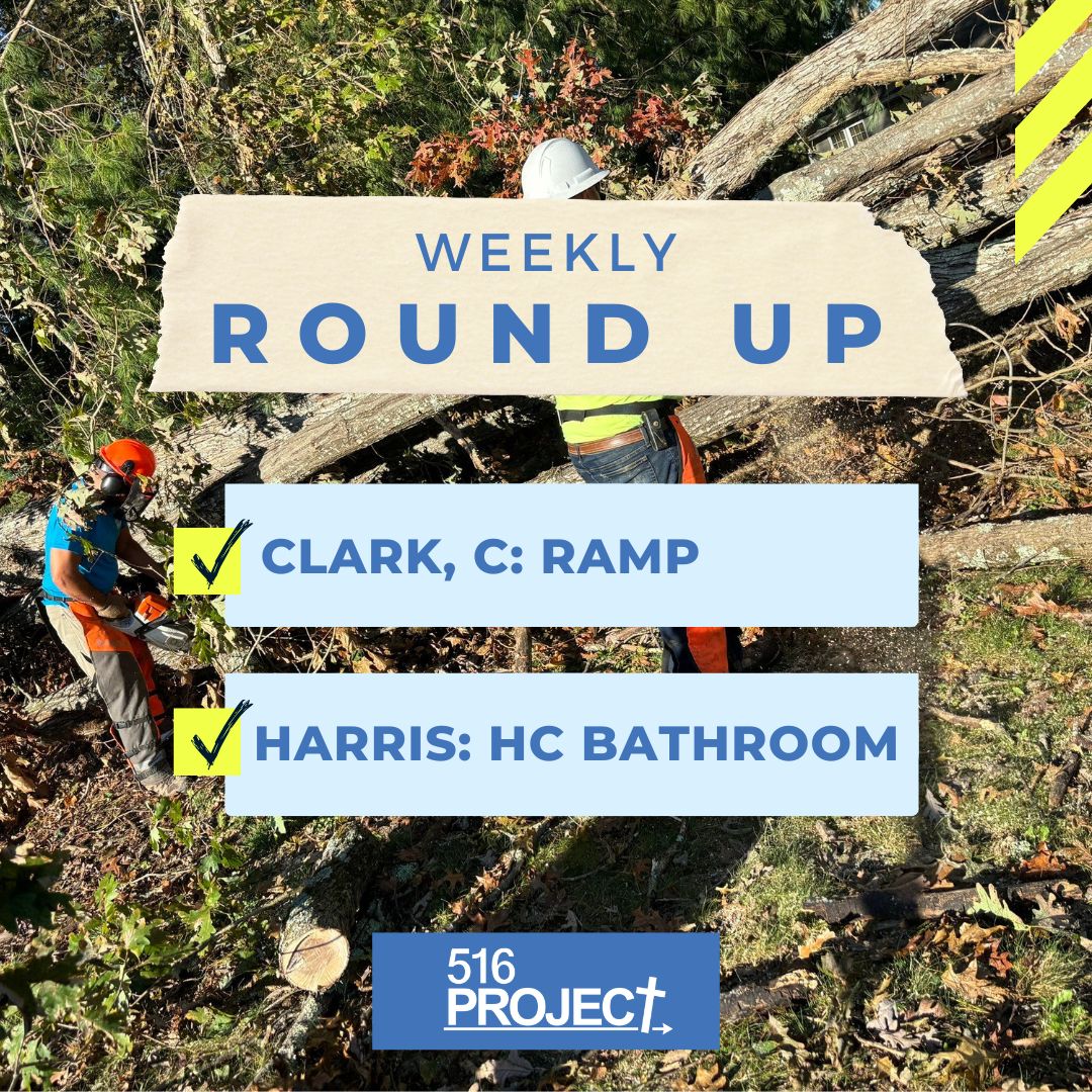 the516Project's tweet photo. **Weekly Round-Up!**
Clark, C: Ramp βοΈ
Harris: Handi-cap Bathroom βοΈ
Amazing work by the 516 Project team sharing Godβs love through service! π
#516Project #BuildAccessToHope https://t.co/2cPRU5GGta
