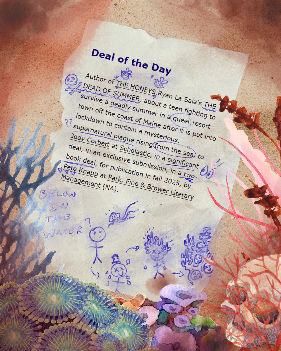 the deal report for my next two (!!) books is live on Publishers  Marketplace!   

For generations, the island of Anchor's Mercy has been a haven for queer  people, but long-submerged secrets are rising to the surface. 𝙏𝙝𝙚  𝘿𝙚𝙖𝙙 𝙤𝙛 𝙎𝙪𝙢𝙢𝙚𝙧 is out 9.16.25 🫧🫠👀