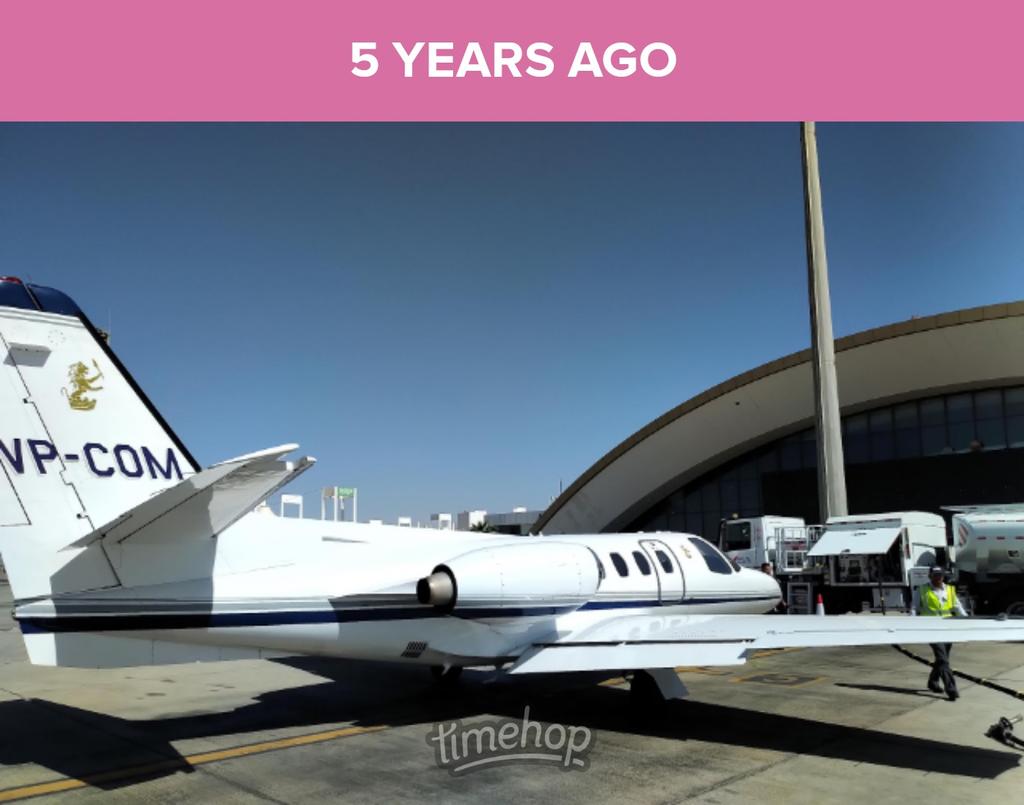 StoreyJet's tweet image. This was a fuel stop in Jeddah, Saudi Arabia - five years ago.

We flew the owner of this Citation all around the continent of Africa on a 'trip of a lifetime'.

#Cessna #TextronAviation #Citation500 #Jeddah #OEJN #TripOfALifetime