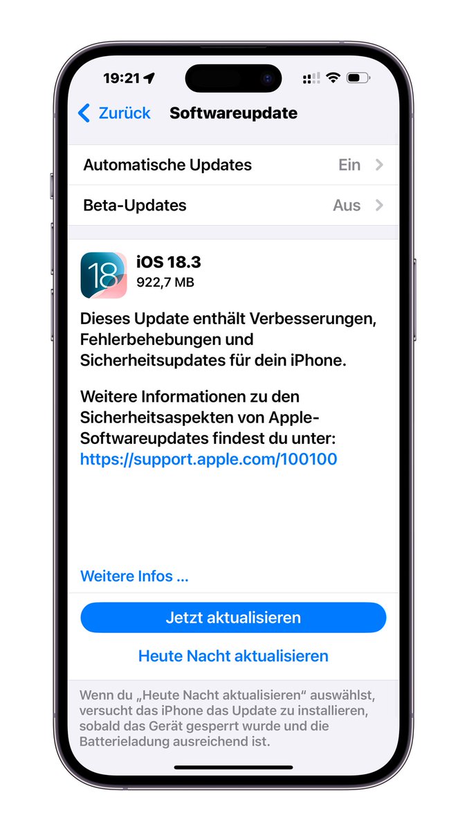 #Update-Zeit für #iPhone #iOS 18.3 … #iPadOS und mehr … 

#Apple