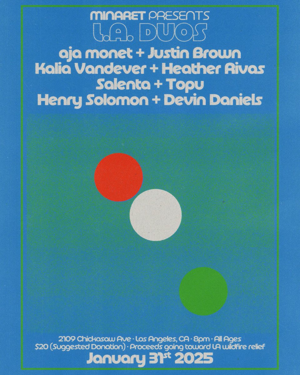 First show of the year, all LA DUOS