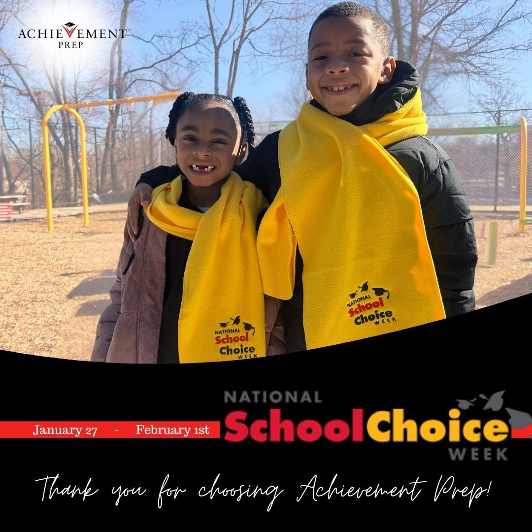It's National School Choice Week! At Achievement Prep, we celebrate the power of choice and the incredible scholars, Platinum Parents, and Platinum Teachers for making our school a place of excellence and opportunity. #NationalSchoolChoiceWeek #TransformingTomorrowToday